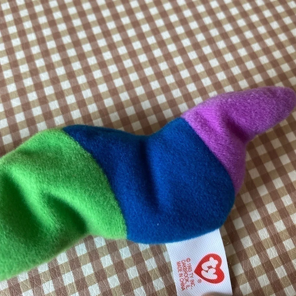 TY 1993 Teenie Beanie Babies INCH multicolor worm‎